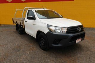2018 Toyota Hilux GUN122R Workmate 4x2 White 5 Speed Manual Cab Chassis.