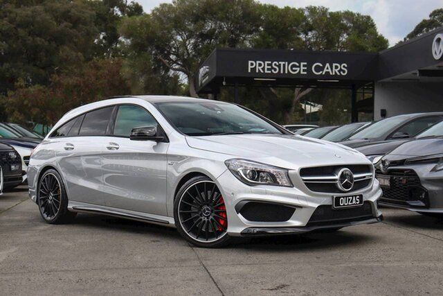 Used Mercedes-Benz CLA-Class X117 CLA45 AMG Shooting Brake SPEEDSHIFT DCT 4MATIC Balwyn, 2015 Mercedes-Benz CLA-Class X117 CLA45 AMG Shooting Brake SPEEDSHIFT DCT 4MATIC Silver 7 Speed