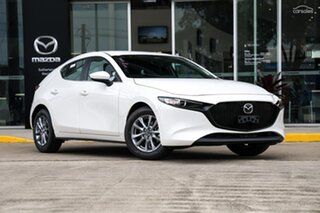 2026 Mazda 3 BP2H7A G20 SKYACTIV-Drive Pure Snowflake White Pearl 6 Speed Sports Automatic Hatchback.