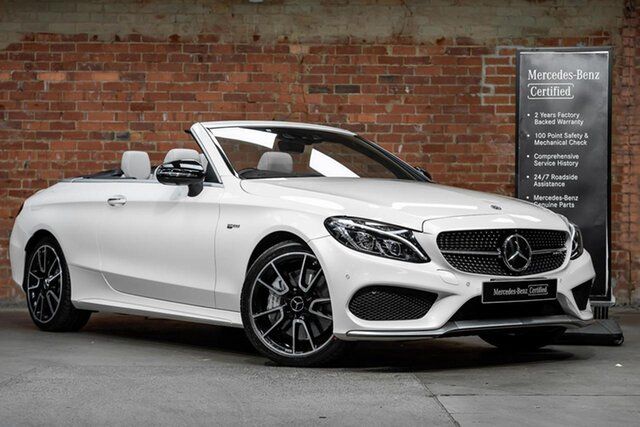 Used Mercedes-Benz C-Class A205 808MY C43 AMG 9G-Tronic 4MATIC Keysborough, 2017 Mercedes-Benz C-Class A205 808MY C43 AMG 9G-Tronic 4MATIC White 9 Speed Sports Automatic