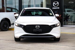 2026 Mazda 3 BP2H7A G20 SKYACTIV-Drive Pure Snowflake White Pearl 6 Speed Sports Automatic Hatchback