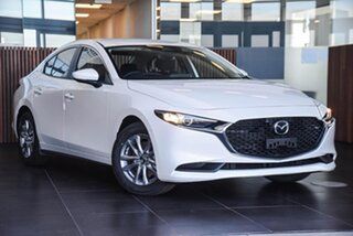 2026 Mazda 3 BP2S7A G20 SKYACTIV-Drive Pure Snowflake White Pearl 6 Speed Sports Automatic Sedan.