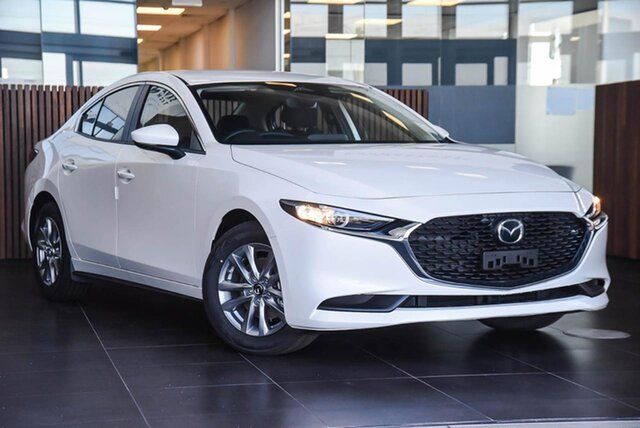 Demo Mazda 3 BP2S7A G20 SKYACTIV-Drive Pure Osborne Park, 2026 Mazda 3 BP2S7A G20 SKYACTIV-Drive Pure Snowflake White Pearl 6 Speed Sports Automatic Sedan