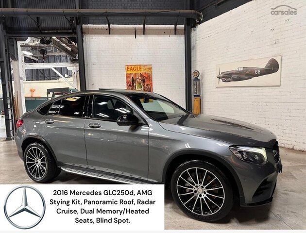Used Mercedes-Benz GLC-Class C253 GLC250 d Coupe 9G-Tronic 4MATIC Port Melbourne, 2016 Mercedes-Benz GLC-Class C253 GLC250 d Coupe 9G-Tronic 4MATIC Grey 9 Speed Sports Automatic