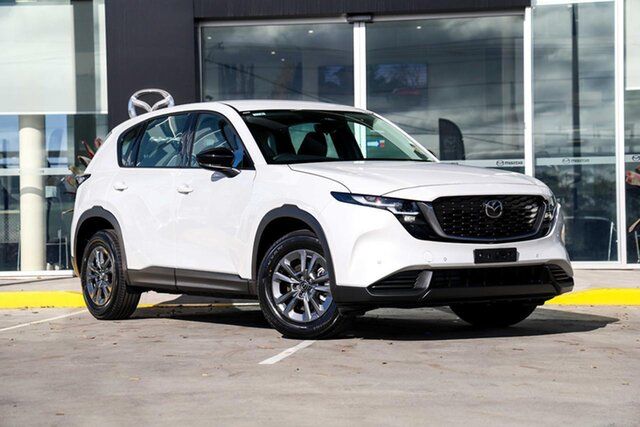 New Mazda CX-5 KM0HA0 G25 SKYACTIV-Drive i-ACTIV AWD Pure Kirrawee, 2026 Mazda CX-5 KM0HA0 G25 SKYACTIV-Drive i-ACTIV AWD Pure Rhodium White 6 Speed Sports Automatic