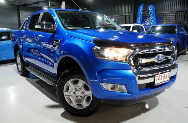 Used Ford Ranger PX MkII 2018.00MY XLT Super Cab Capalaba, 2018 Ford Ranger PX MkII 2018.00MY XLT Super Cab Blue 6 Speed Sports Automatic Utility
