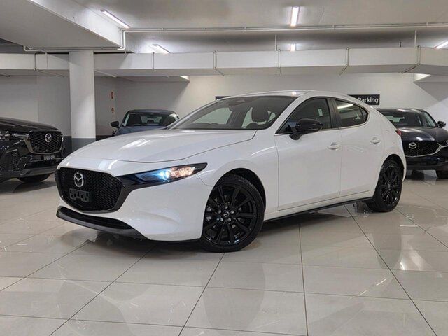 Used Mazda 3 BP2HLA G25 SKYACTIV-Drive Evolve SP Waitara, 2024 Mazda 3 BP2HLA G25 SKYACTIV-Drive Evolve SP White 6 Speed Sports Automatic Hatchback